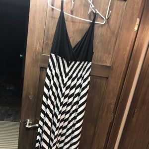 Black and white tank style maxi by Torrid